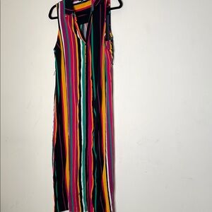 Torrid Pink and Orange V-Neck Maxi Sundress